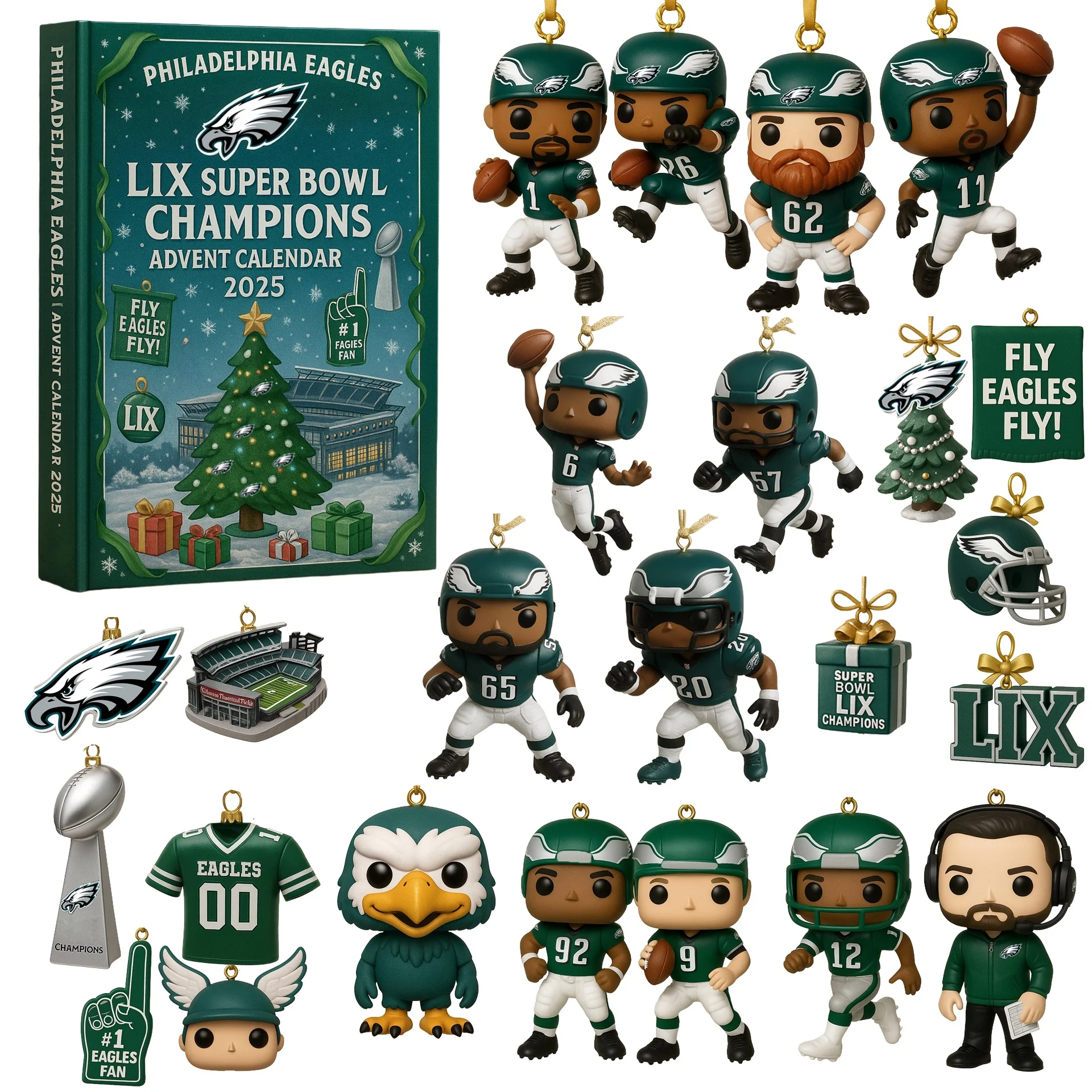 Eagles LIX Super Bowl Champions Advent Calendar 2025 – Collectible Philadelphia Eagles Memorabilia