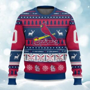2025 Christmas Cardinals Baseball Personalized Ugly Sweater 1