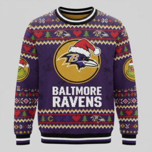 Baltimore Ravens x Grinch Ugly Sweater 4