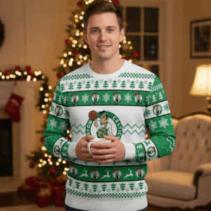Boston Celtics Christmas Sweater 2
