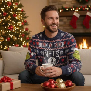 Brooklyn Nets X Grinch Ugly Sweater 1