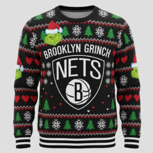 Brooklyn Nets X Grinch Ugly Sweater 4