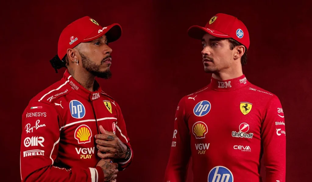 Lewis Hamilton Charles Leclerc Ferrari