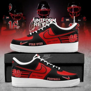 Utah Utes Black Throwbacks Custom AF1 Sneaker 1