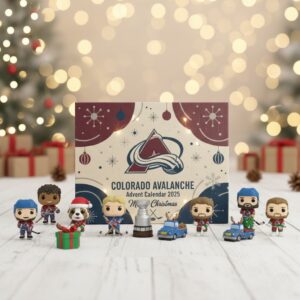 Colorado Avalanche Advent Calendar 2025 – Merry Christmas NHL Burgundy & Blue Retro Fan Surprise Box