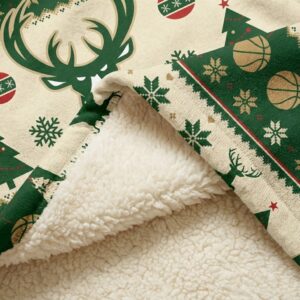 Milwaukee Bucks NBA Sherpa Hoodie Blanket