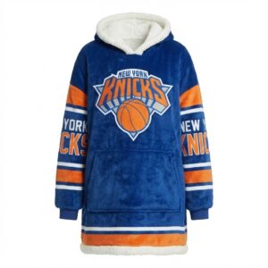 New York Knicks NBA Sherpa Hoodie Blanket – “New York Forever” Iconic Warm Winter Wearable