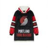 Portland Trail Blazers NBA Sherpa Hoodie Blanket – “Rip City” Blazing Comfy Fleece Poncho