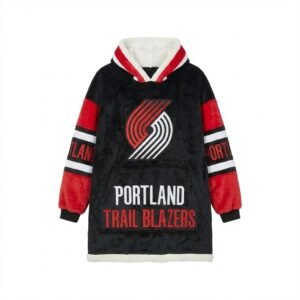 Portland Trail Blazers NBA Sherpa Hoodie Blanket – “Rip City” Blazing Comfy Fleece Poncho