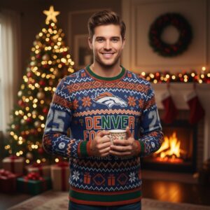Denver Broncos Ugly Christmas Sweater 2025 – Official NFL Winter Holiday Knit