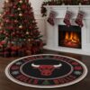 Chicago Bulls Ugly Christmas Round Rug – 27'' NBA Holiday Floor Mat