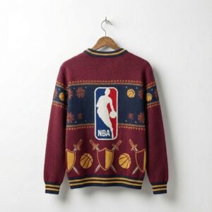 Cleveland Cavaliers Ugly Christmas Sweater – Shield & Sword Holiday Knit Wine & Gold Edition