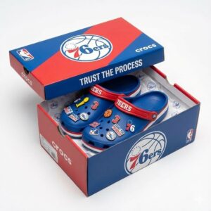 Philadelphia 76ers NBA Crocs Clogs – “Trust The Process” Revolutionary Clog Edition