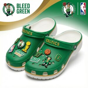 Boston Celtics NBA Crocs Clogs – “Bleed Green” Lucky Leprechaun Unrivaled Fan Footwear