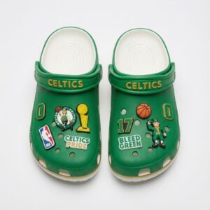 Boston Celtics NBA Crocs Clogs – “Bleed Green” Lucky Leprechaun Unrivaled Fan Footwear