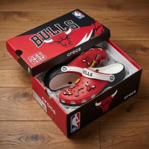 Chicago Bulls NBA Crocs Clogs – “See Red” Red Black Legendary Fan Footwear