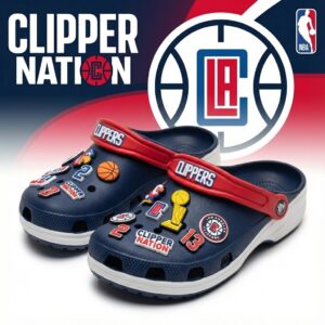 LA Clippers NBA Crocs Clogs – “Clipper Nation” Tenacious Sport Slides