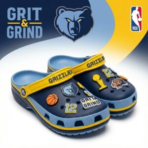 Memphis Grizzlies NBA Crocs Clogs – “Grit And Grind” Fierce Jibbitz Kit
