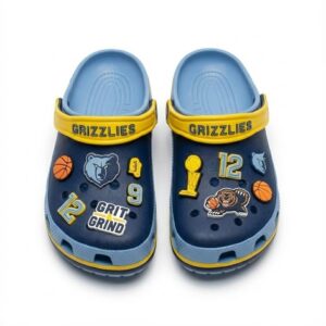 Memphis Grizzlies NBA Crocs Clogs – “Grit And Grind” Fierce Jibbitz Kit