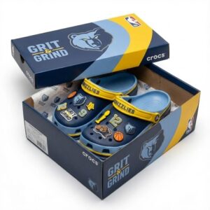 Memphis Grizzlies NBA Crocs Clogs – “Grit And Grind” Fierce Jibbitz Kit