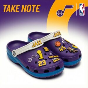Utah Jazz NBA Crocs Clogs – “Take Note” Dynamic Team Gear
