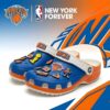 New York Knicks NBA Crocs Clogs – “New York Forever” Blue Orange Epic Jibbitz Set