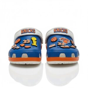 New York Knicks NBA Crocs Clogs – “New York Forever” Blue Orange Epic Jibbitz Set