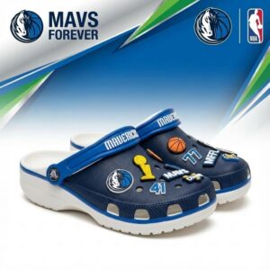 Dallas Mavericks NBA Crocs Clogs – “Mavs Forever” Navy Blue Unstoppable Fan Footwear