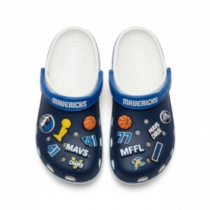Dallas Mavericks NBA Crocs Clogs – “Mavs Forever” Navy Blue Unstoppable Fan Footwear