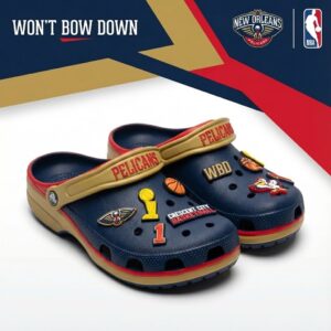 New Orleans Pelicans NBA Crocs Clogs – “Won’t Bow Down” Soaring Fan Apparel