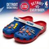 Detroit Pistons NBA Crocs Clogs – “Vs Everybody” Red Blue Piston Power Fan Footwear