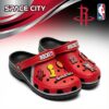 Houston Rockets NBA Crocs Clogs – “Space City” Red Black Explosive Jibbitz Set