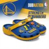 Golden State Warriors NBA Crocs Clogs – “Dub Nation” Blue Yellow Victorious Jibbitz Set