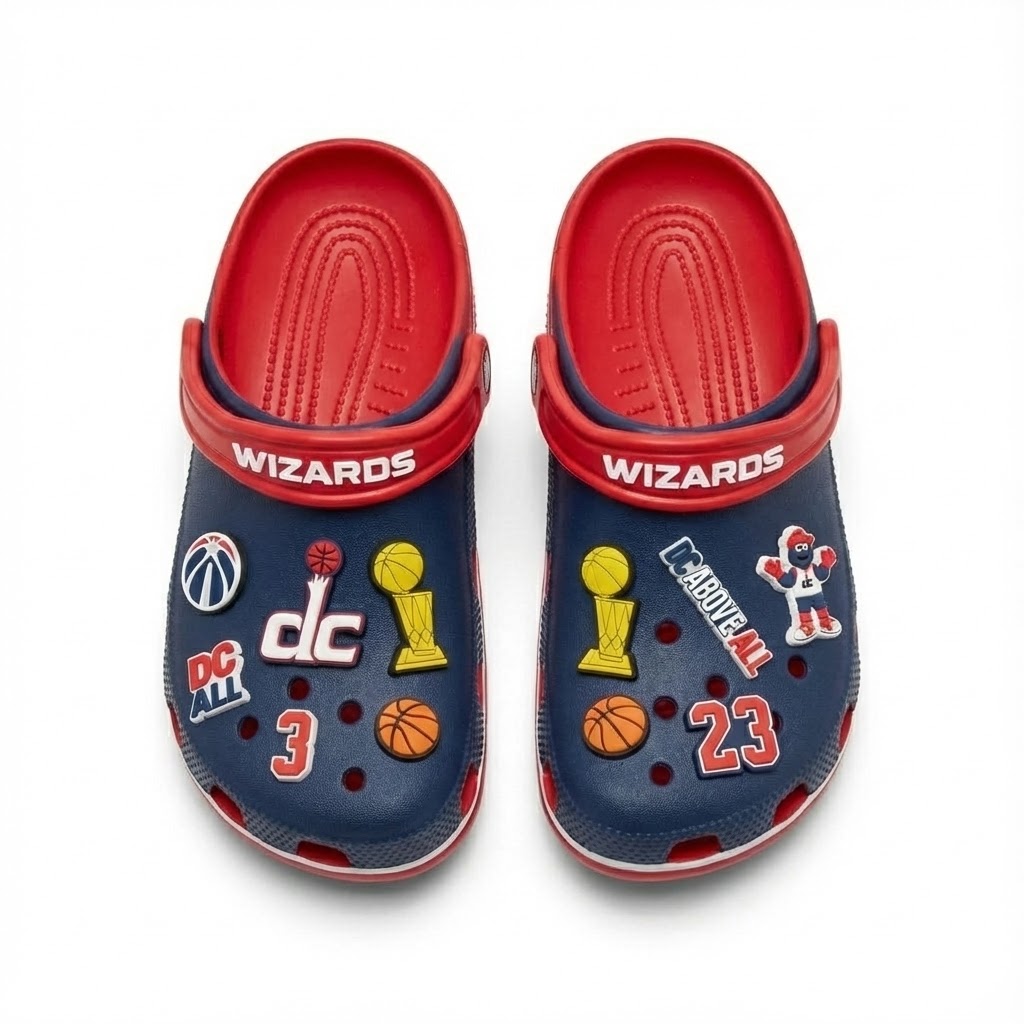 Washington Wizards NBA Crocs Clogs – “DC Above All” Magical Capital Fan Footwear