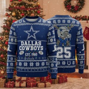 Dallas Cowboys Ugly Christmas Sweater 2025 – NFL Holiday Festive Knit Pullover