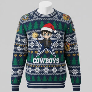 dallas cowboys x harry potter ugly sweater 3