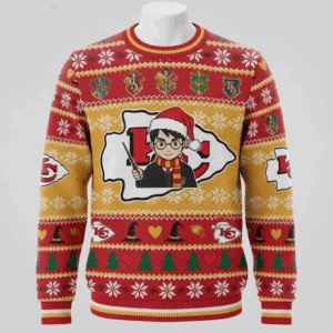 kansas city chiefs x harry potter ugly sweater 1