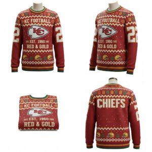 Kansas City Chiefs Ugly Christmas Sweater 2025 – NFL Christmas Holiday Sweater