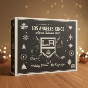 Los Angeles Kings Advent Calendar 2025 – “Go Kings Go!” Black & White Retro Design Holiday Edition