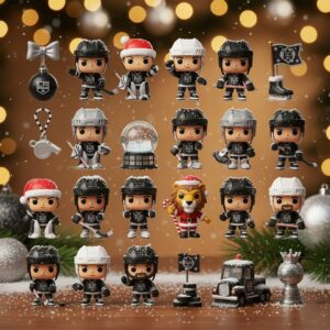 Los Angeles Kings Advent Calendar 2025 – “Go Kings Go!” Black & White Retro Design Holiday Edition