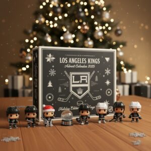 Los Angeles Kings Advent Calendar 2025 – “Go Kings Go!” Black & White Retro Design Holiday Edition