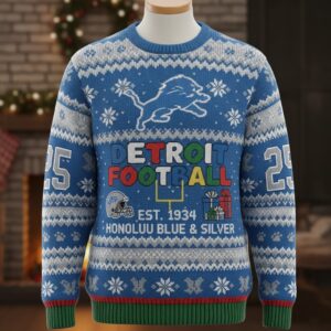 Detroit Lions Ugly Christmas Sweater 2025 – NFL Christmas Holiday Sweater