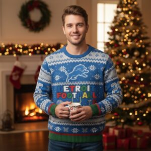 Detroit Lions Ugly Christmas Sweater 2025 – NFL Christmas Holiday Sweater