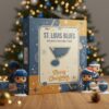 St. Louis Blues Advent Calendar 2025 – Merry Christmas Retro Blue & Yellow Fan NHL Collectible Gift