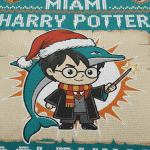 miami dolphins x harry potter ugly sweater 3