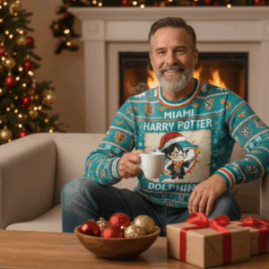 miami dolphins x harry potter ugly sweater 4