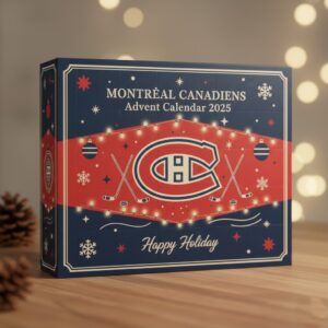 Montreal Canadiens Advent Calendar 2025 – Happy Holiday Retro Red & Blue Fan Collectible NHL Set
