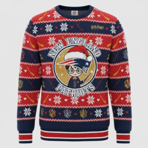 new england Patriots x harry potter ugly sweater 1