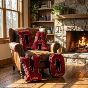 Chicago Bulls NBA Plush Letter Pillows – “See Red” Unstoppable Retro Lounge Set