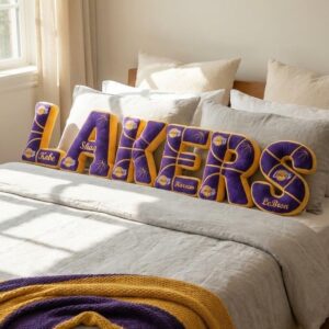 Los Angeles Lakers NBA Plush Letter Pillows – “Showtime” Legendary Velvet Cushion Set